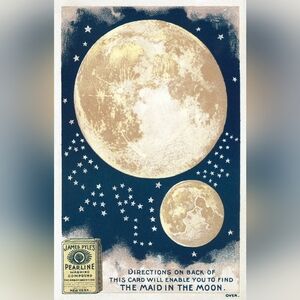 Vintage Moon Illustration Card